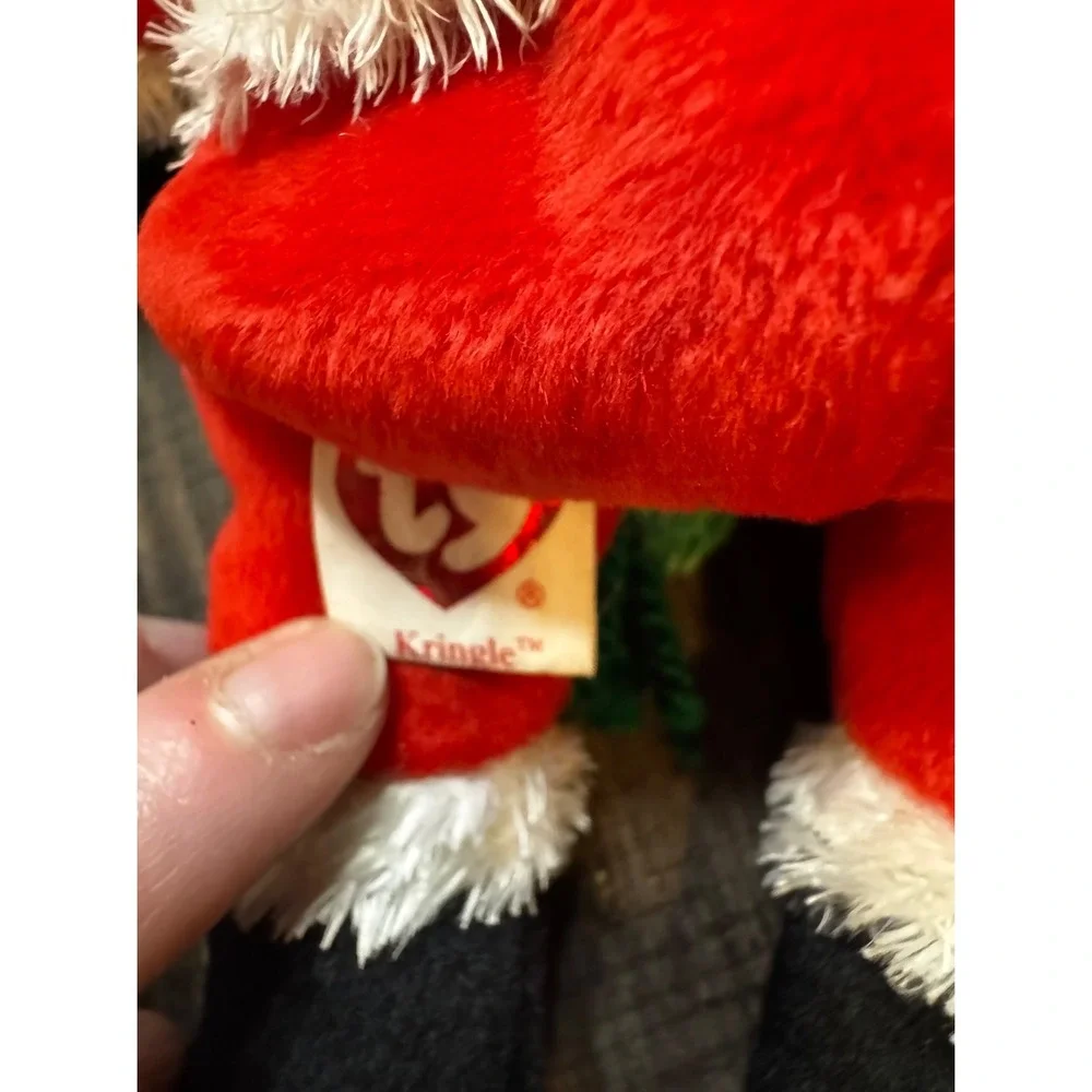 Ty Beanie Baby Wallace Green Bear & Kringle Christmas Bear Plush Stuffed Animal‎